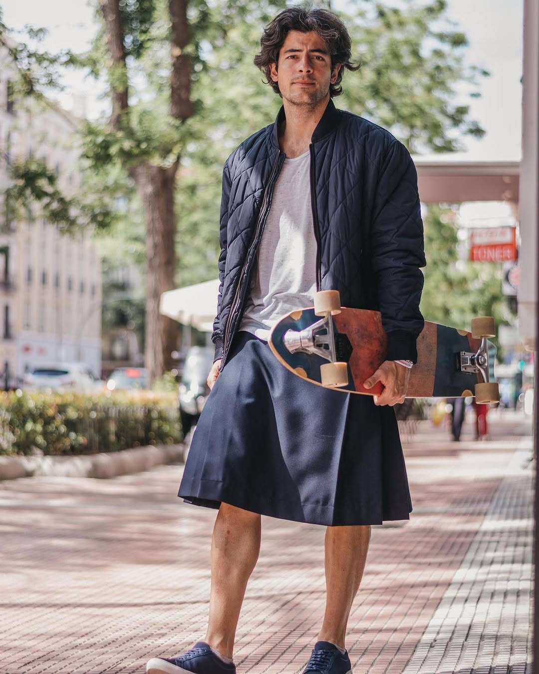 Look de @skirts_for_man con faldas DAVES