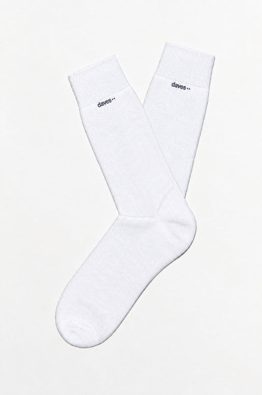Chaussettes Daves en blanc