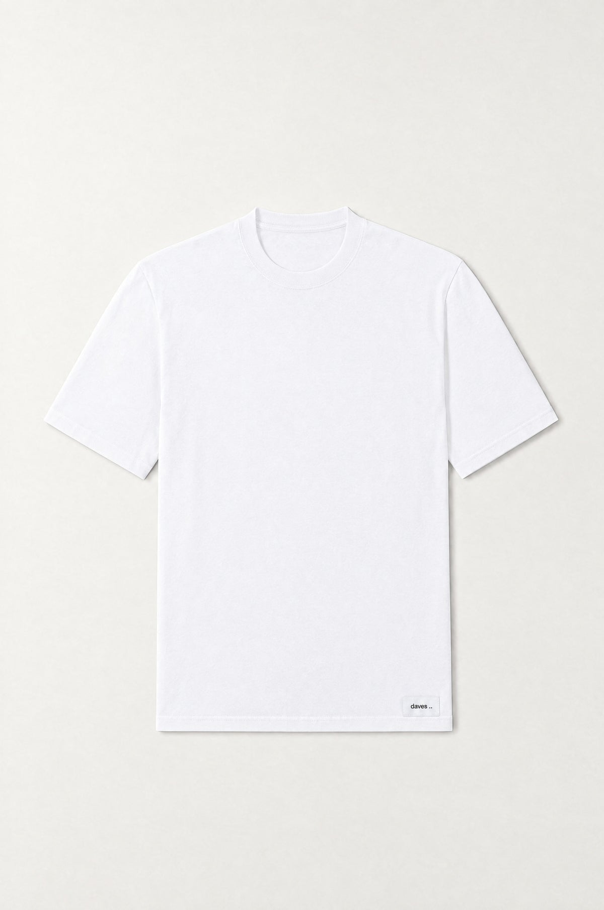 T-shirt Daves en blanc, à plat 1