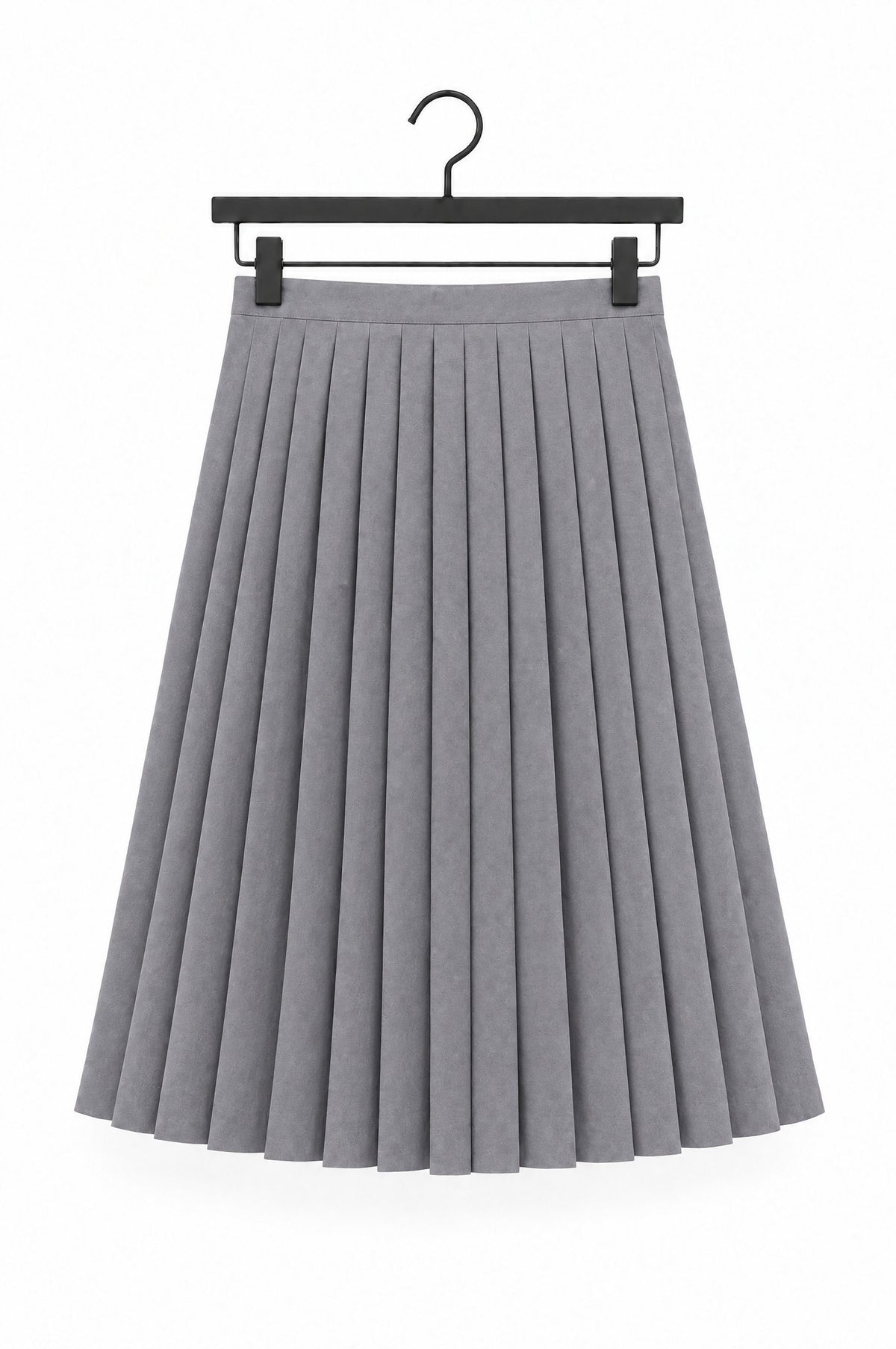 Falda PLISADA GRIS de hombre, prenda sola colgada en percha