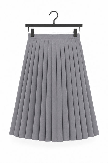 Falda PLISADA GRIS de hombre, prenda sola colgada en percha